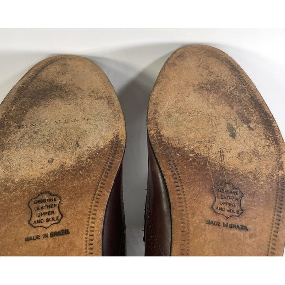 J&M Limited Formal Shoes Mens Burgundy Leather Tassel Wingtip Size  US 12M - Picture 12 of 12